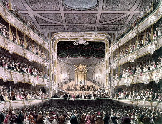 Covent Garden Theatre, 1808, from ''Ackermann''s Microcosm of London'' ; engraved by J. Bluck (fl.17 a T. Rowlandson
