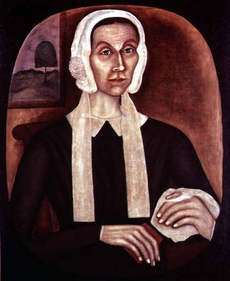 Portrait of an Elderly Quaker Lady a T. Skynner