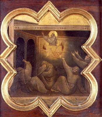 The Apparition of St. Francis in the Chariot of Fire (tempera on panel) a Taddeo Gaddi