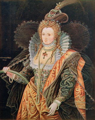 Elizabeth I (1533-1603) (colour litho) a Taddeo Zuccari