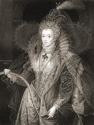 Queen Elizabeth I (1533-1603), from 'Lodge's British Portraits', 1823 (engraving) a Taddeo Zuccari