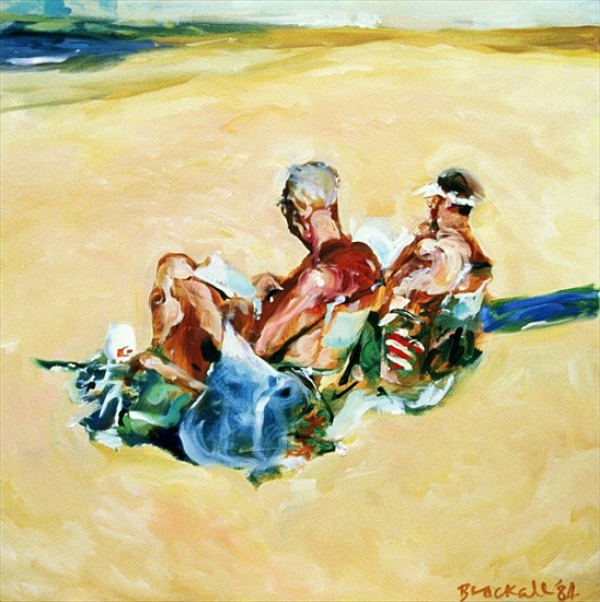 Sidney Beach Bums, 1984 (oil on canvas)  a Ted  Blackall