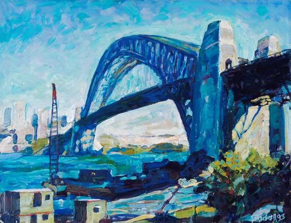 Sydney Harbour Bridge, 1995 (oil on canvas)  a Ted  Blackall