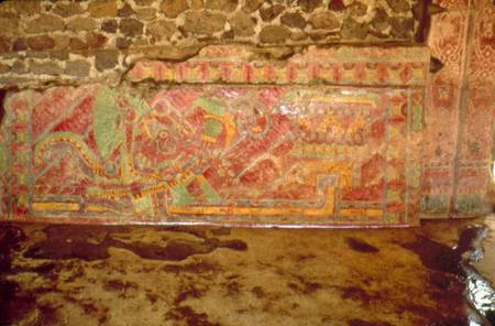 Mural of feathered Serpent a Teotihuacan