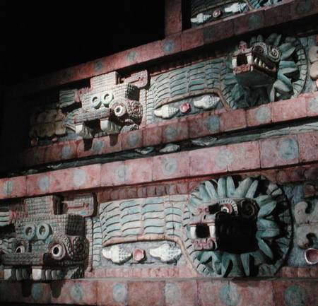 Reproduction of the Temple of Quetzalcoatl a Teotihuacan