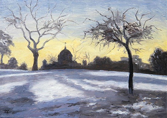 Snowscape, The Royal Observatory'', 2007 (oil on canvas)  a Terry  Scales