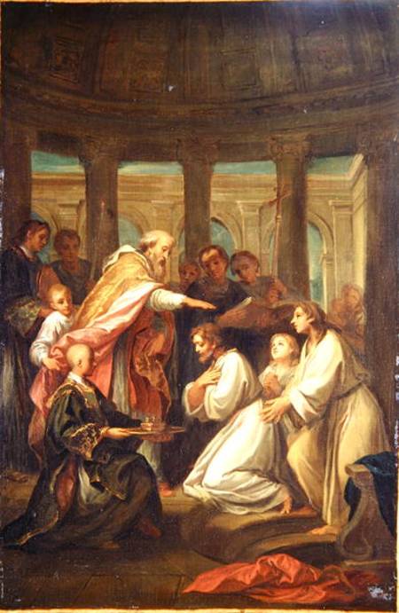 Baptism of St. Augustine, study for the decoration of the Invalides a the Younger Boulogne