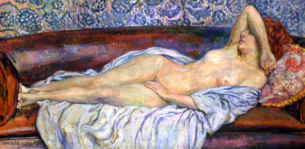 Lying female act. a Theo van Rysselberghe