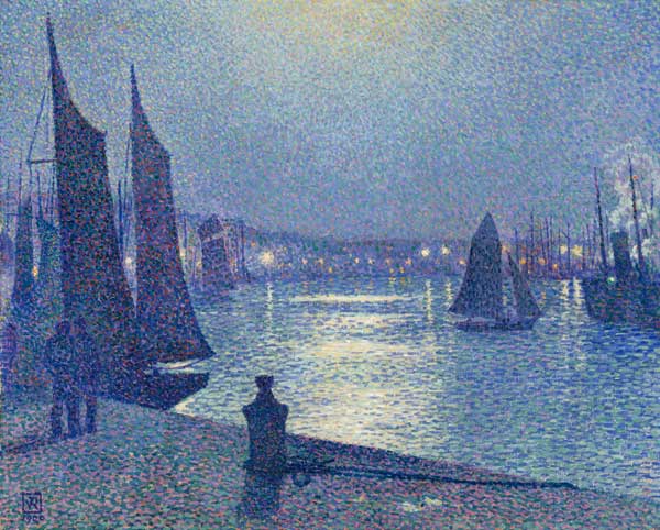 moonlit night in Boulogne a Theo van Rysselberghe