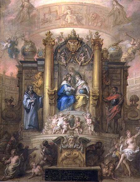 Alliance of France and Spain Allegory of the Peace of the Pyrenees in 1659 a Theodoor Thulden