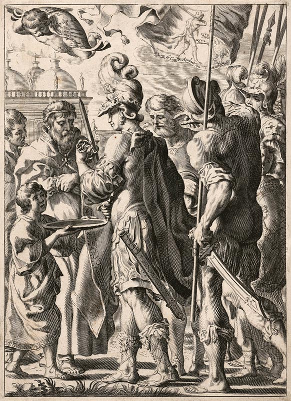 Alexander the Great Cutting the Gordian Knot a Theodor Matham
