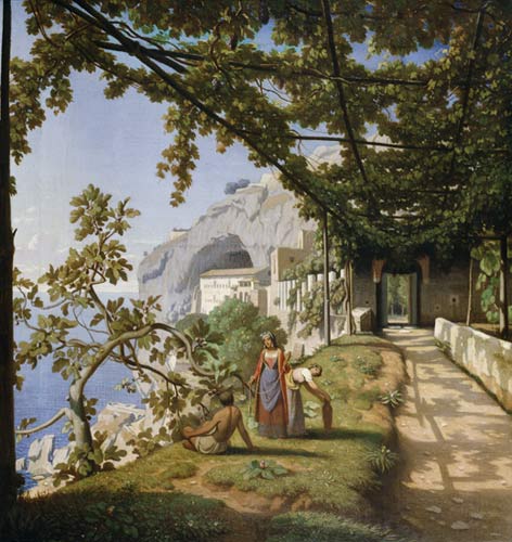 View of Capri a Theodore Caruelle d' Aligny
