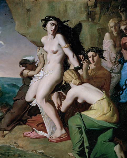 Andromeda Tied to the Rock by the Nereids a Théodore Chassériau