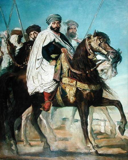 Ali Ben Ahmed, the Last Caliph of Constantine, with his Entourage outside Constantine a Théodore Chassériau