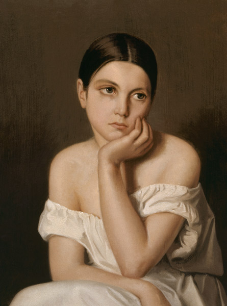 Th.Chass?Šriau, Portrait of sister Aline a Théodore Chassériau