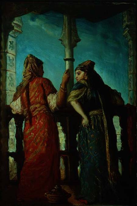 Jewish Women at the Balcony, Algiers a Théodore Chassériau