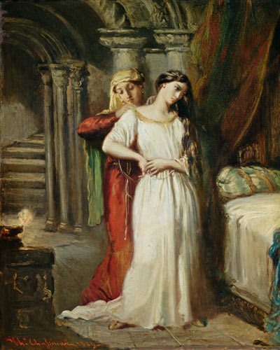 The evening toilet of the Desdemona. a Théodore Chassériau