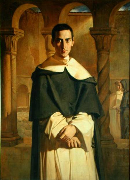 Portrait of Jean Baptiste Henri Lacordaire (1802-61), French prelate and theologian a Théodore Chassériau