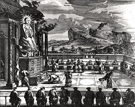 A Buddhist Ceremony from, ''Indiae Orientalis'', published in 1670 a Theodore de Bry