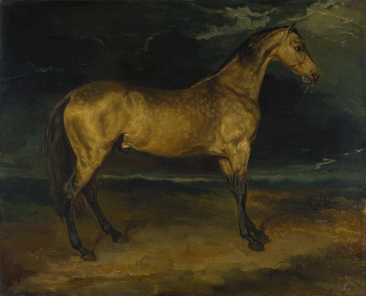 A Horse frightened by Lightning a Theodore Gericault