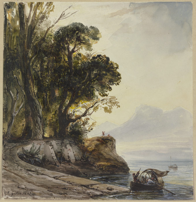 Coastal landscape a Théodore Gudin