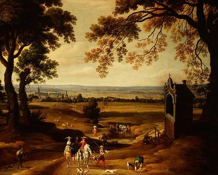 Landscape with Brussels in the distance a Theodore van Heil