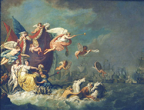 Allegorie auf den Sieg von Chesmen 1770 a Theodorus de Roode