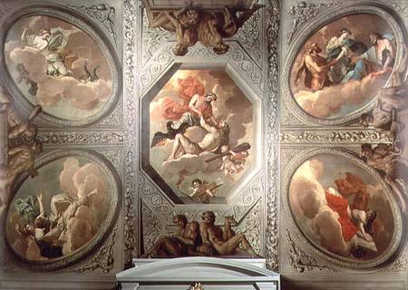 The Apotheosis of Hercules, ceiling painting a Theodorus van der Schuer