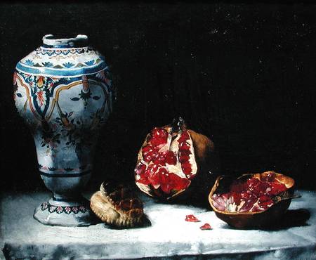 Still Life with a Pomegranate a Théodule-Augustin Ribot