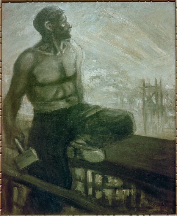 Der Zimmermann oberhalb des Hafens a Théophile-Alexandre Steinlen