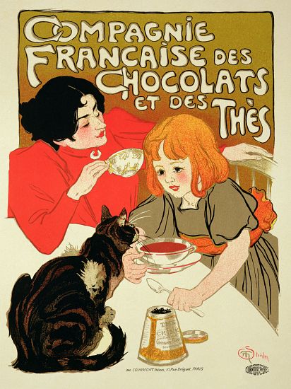 Poster Advertising the French Company of Chocolate and Tea a Théophile-Alexandre Steinlen