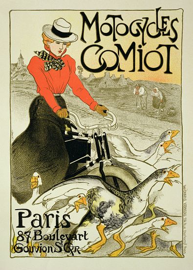Reproduction of a Poster Advertising Comiot Motorcycles a Théophile-Alexandre Steinlen