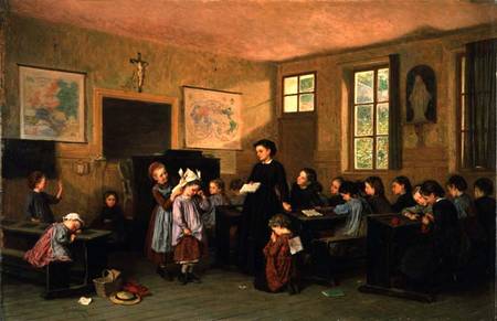 The naughty school children a Theophile Emmanuel Duverger