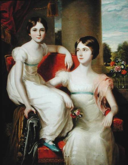 Portrait of Lady Caroline Augusta (d.1898) and Lady Henrietta (d.1860) Pelham-Clinton a Thomas Barber