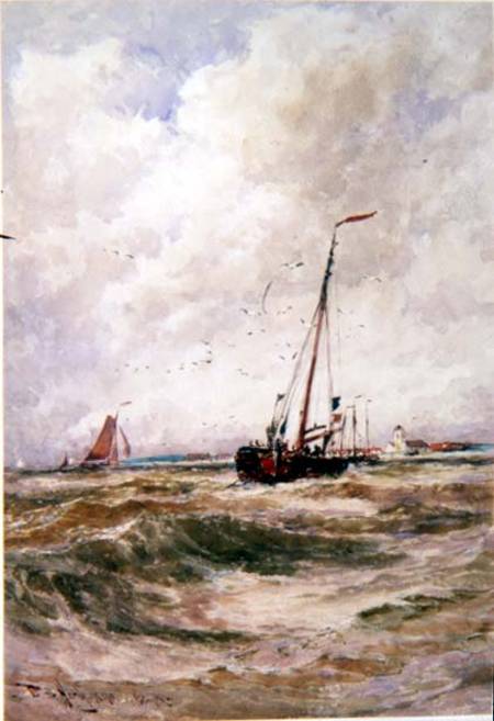 Fishing Boats Off Katwick a Thomas Bush Hardy