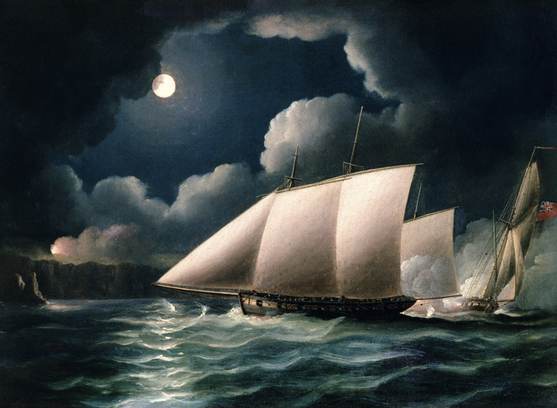 Smugglers & Revenue Cutter a Thomas Buttersworth