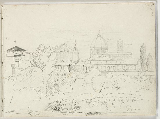 Florence with Views of the Duomo and Campagnale a Thomas Cole