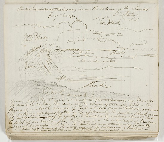 Untitled (atmospheric study with notations) a Thomas Cole