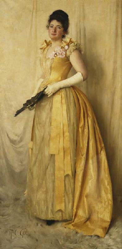 Dame in Gold - Porträt von Mrs a Thomas Cooper Gotch