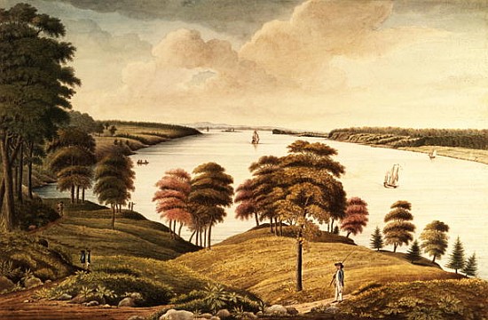 View of the Hudson River from Fort Knyphansen a Thomas Davies