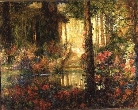 The Garden of Enchantment - stage set for 'Parsifal' a Thomas Edwin Mostyn