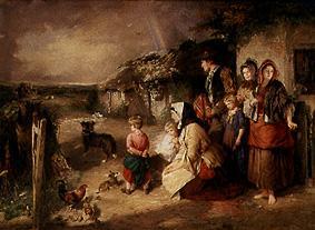 The first painful farewell. a Thomas Faed