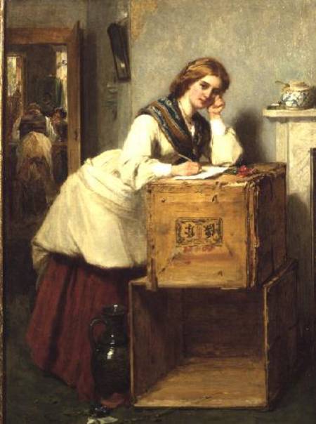 Lady Writing a Letter a Thomas Faed