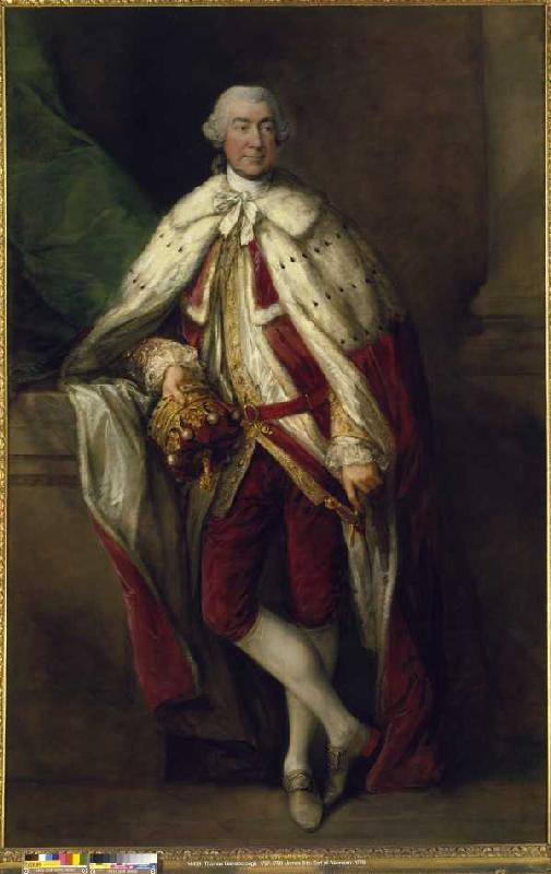 Portrait James, 8th Earl of Abercorn, in the evening gown of a Scottish Peer a Thomas Gainsborough