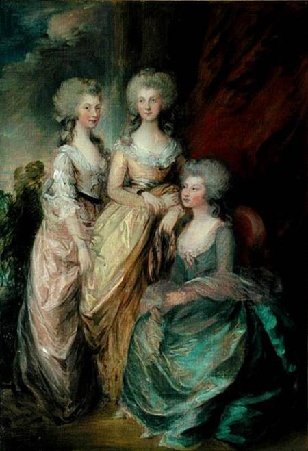 The three eldest daughters of George III: Princesses Charlotte a Thomas Gainsborough