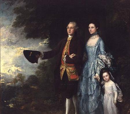 Mr. and Mrs. George Byam and their eldest daughter, Selina a Thomas Gainsborough