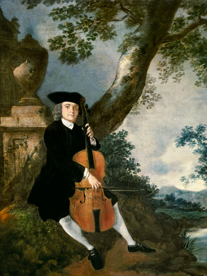The Rev. John Chafy Playing a Cello a Thomas Gainsborough