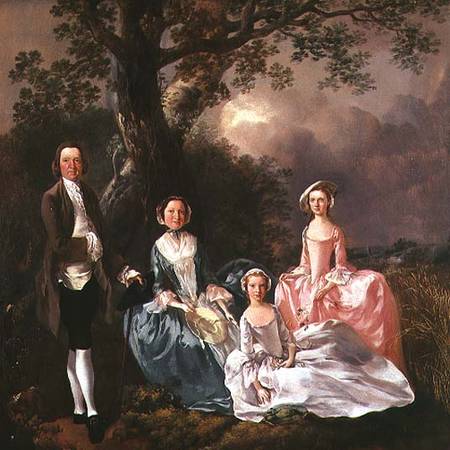 Mr. & Mrs. John Gravenor and Daughters a Thomas Gainsborough