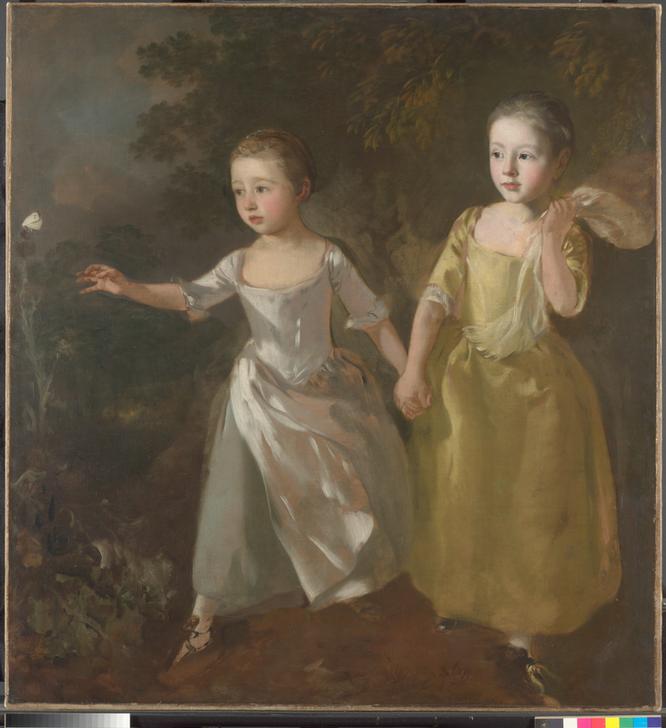 Margaret and Mary Gainsborough, the artist’s daughters, chasing a butterfly (Die Töchter des Künstle a Thomas Gainsborough