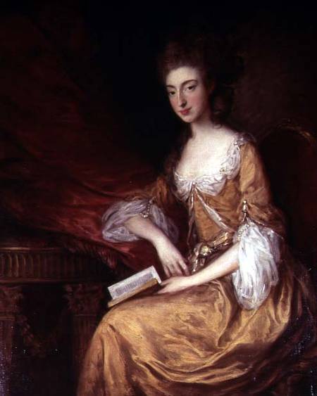 Portrait of a Lady with a Book a Thomas Gainsborough
